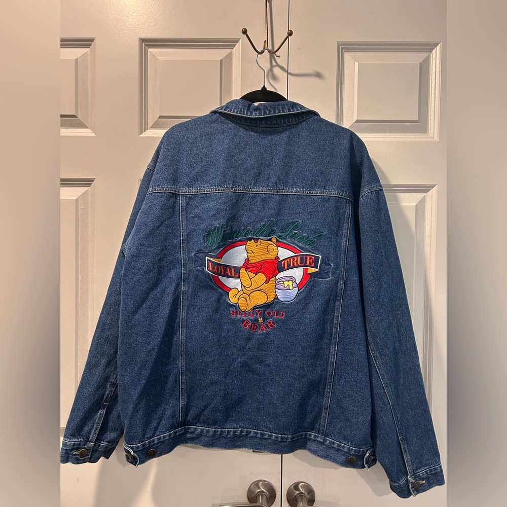 Vintage Disney Whinnie the Pooh Denim Jacket with Embroidered Patch